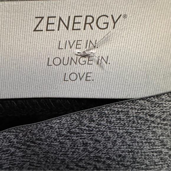 Chico’s Zenergy Black Faux Leather Front Leggings Pull On Size 3 - Picture 8 of 9